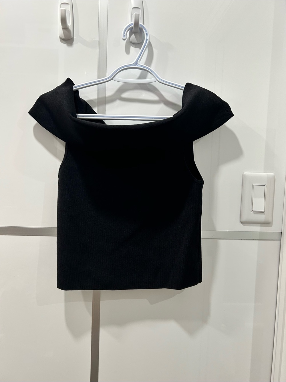 Dynamite Black Off-Shoulder Tank Top
